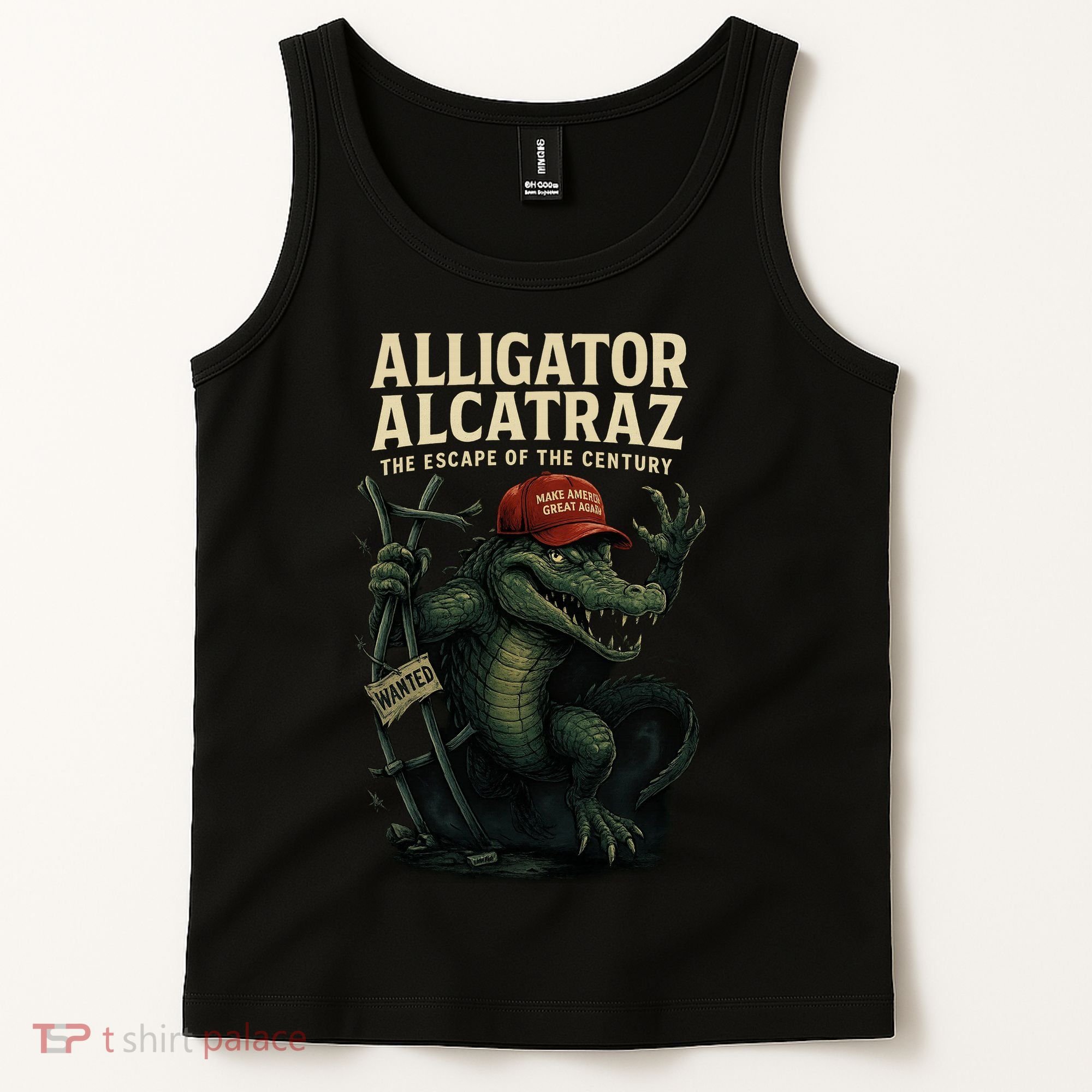 Alligator Alcatraz Escape Warning MAGA Tank Top