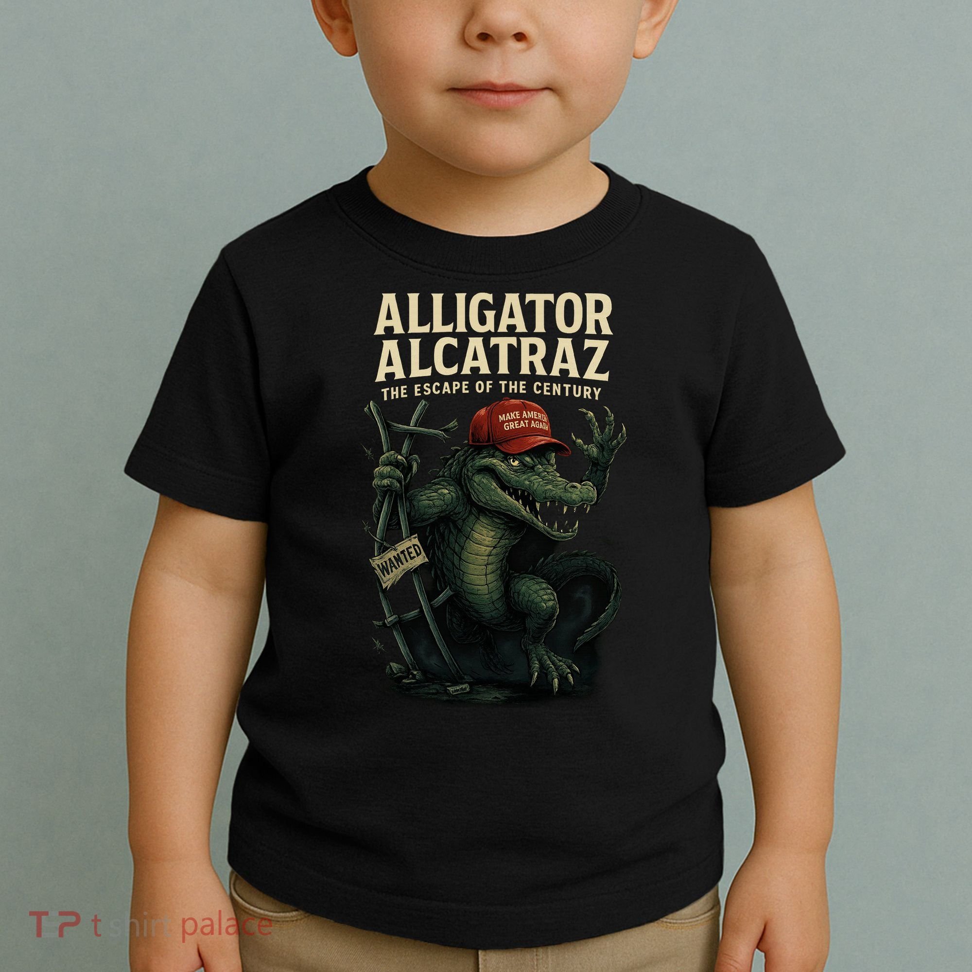 Alligator Alcatraz Escape Warning MAGA Toddler T-Shirt