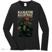 Alligator Alcatraz Escape Warning MAGA Women's Long Sleeve Shirt thumb 0