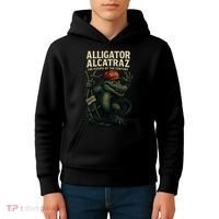 Alligator Alcatraz Escape Warning MAGA Kids Hoodie thumb 4