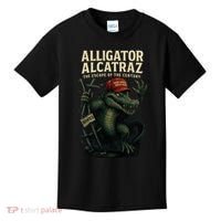 Alligator Alcatraz Escape Warning MAGA Kids T-Shirt thumb 0