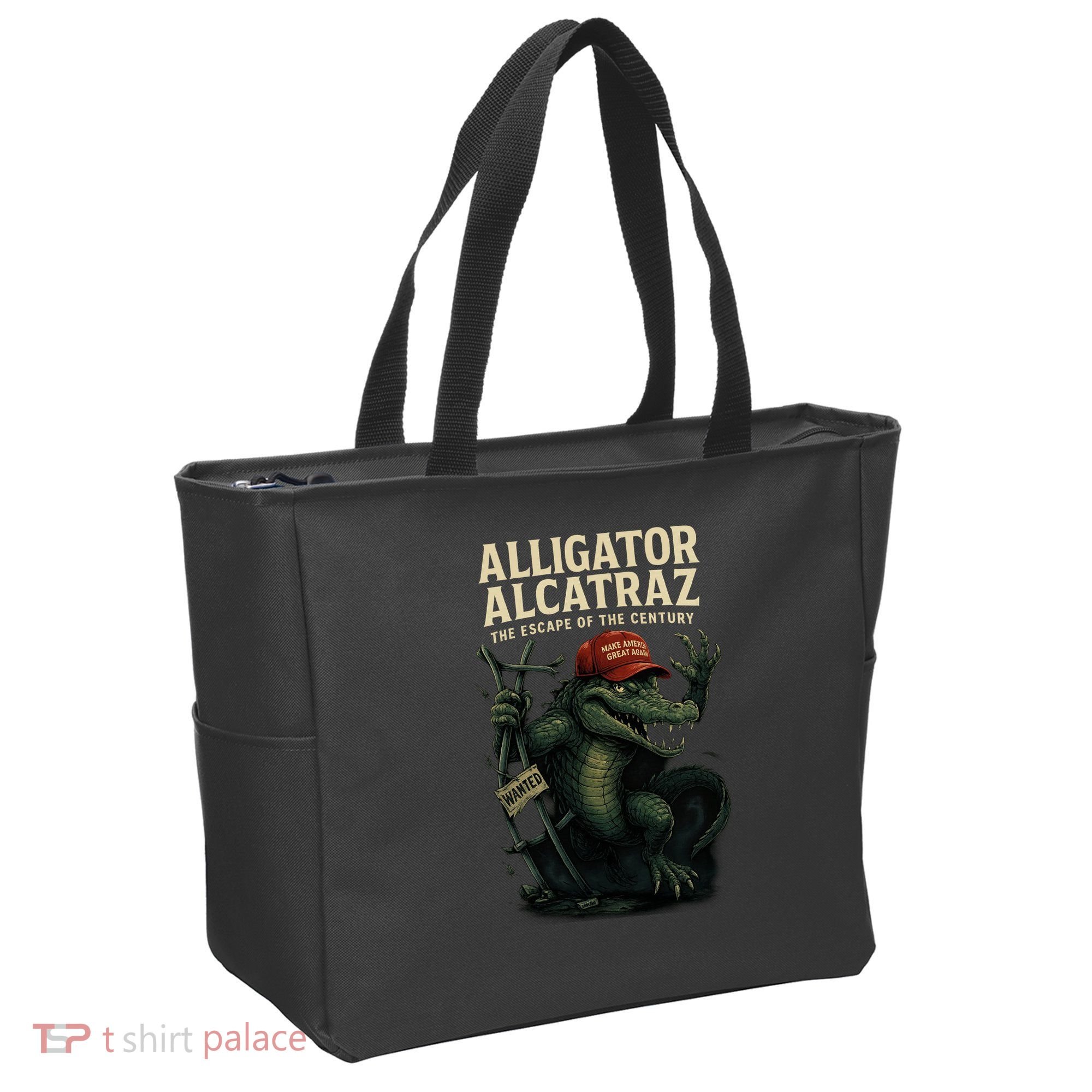 Alligator Alcatraz Escape Warning MAGA Tote Bag