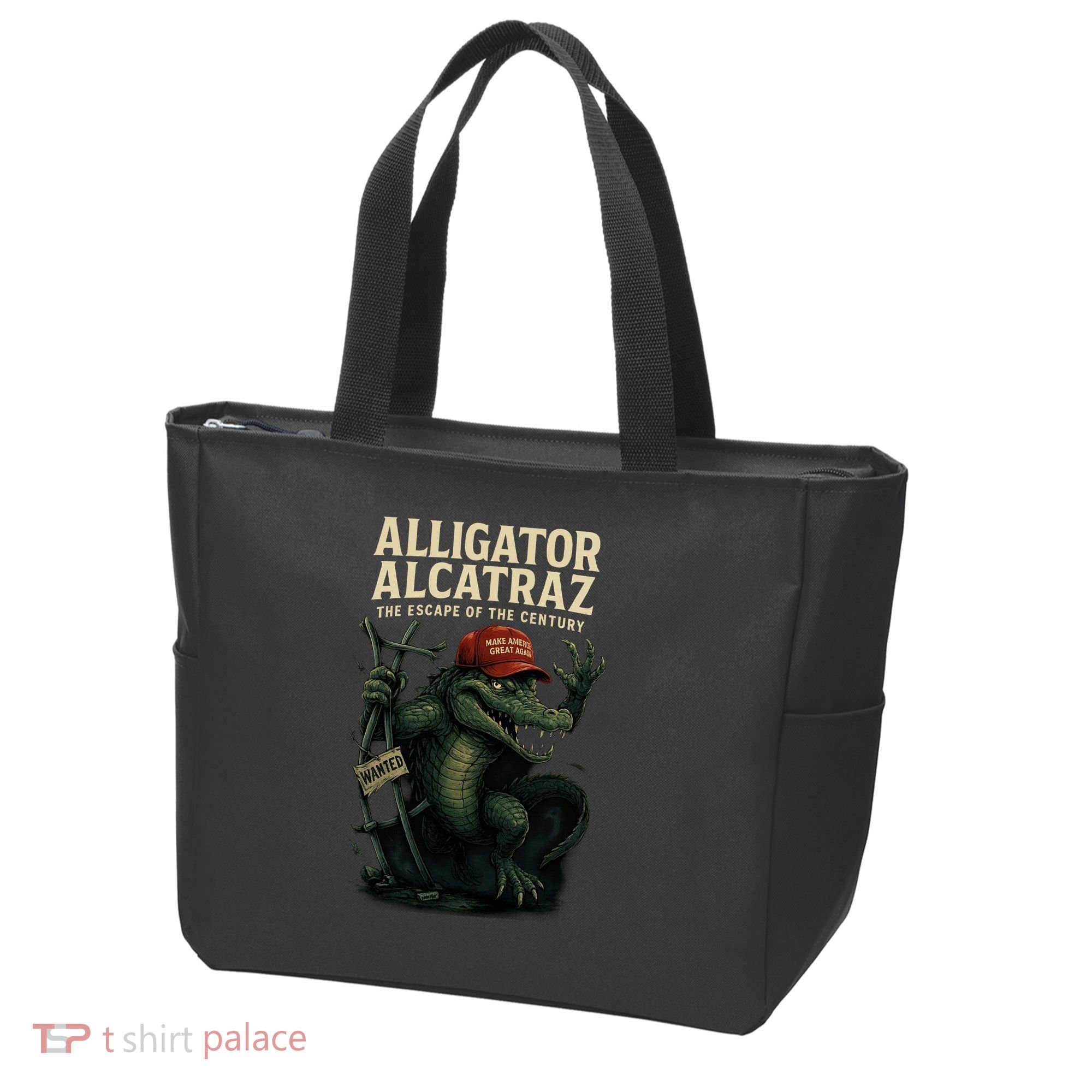 Alligator Alcatraz Escape Warning MAGA Tote Bag