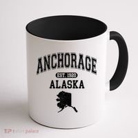Anchorage Alaska Est. 1920 Varsity Coffee Mug thumb 1