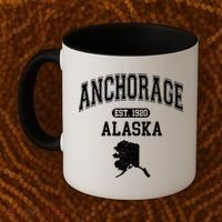Anchorage Alaska Est. 1920 Varsity Coffee Mug thumb 2
