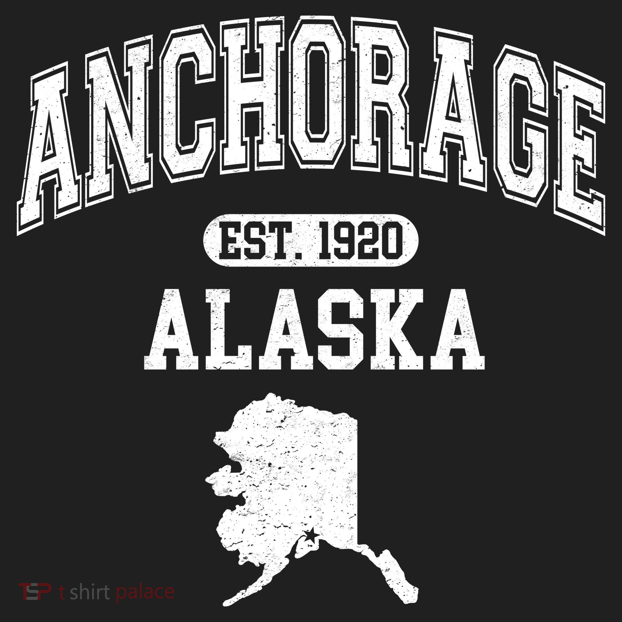 Anchorage Alaska Est. 1920 Varsity Golf Towel