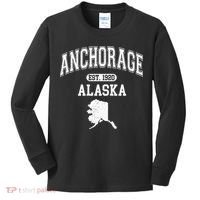 Anchorage Alaska Est. 1920 Varsity Kids Long Sleeve Shirt thumb 0