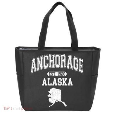 Anchorage Alaska Est. 1920 Varsity Tote Bag