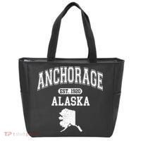 Anchorage Alaska Est. 1920 Varsity Tote Bag thumb 0