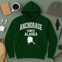 Anchorage Alaska Est. 1920 Varsity Hoodie thumb 3