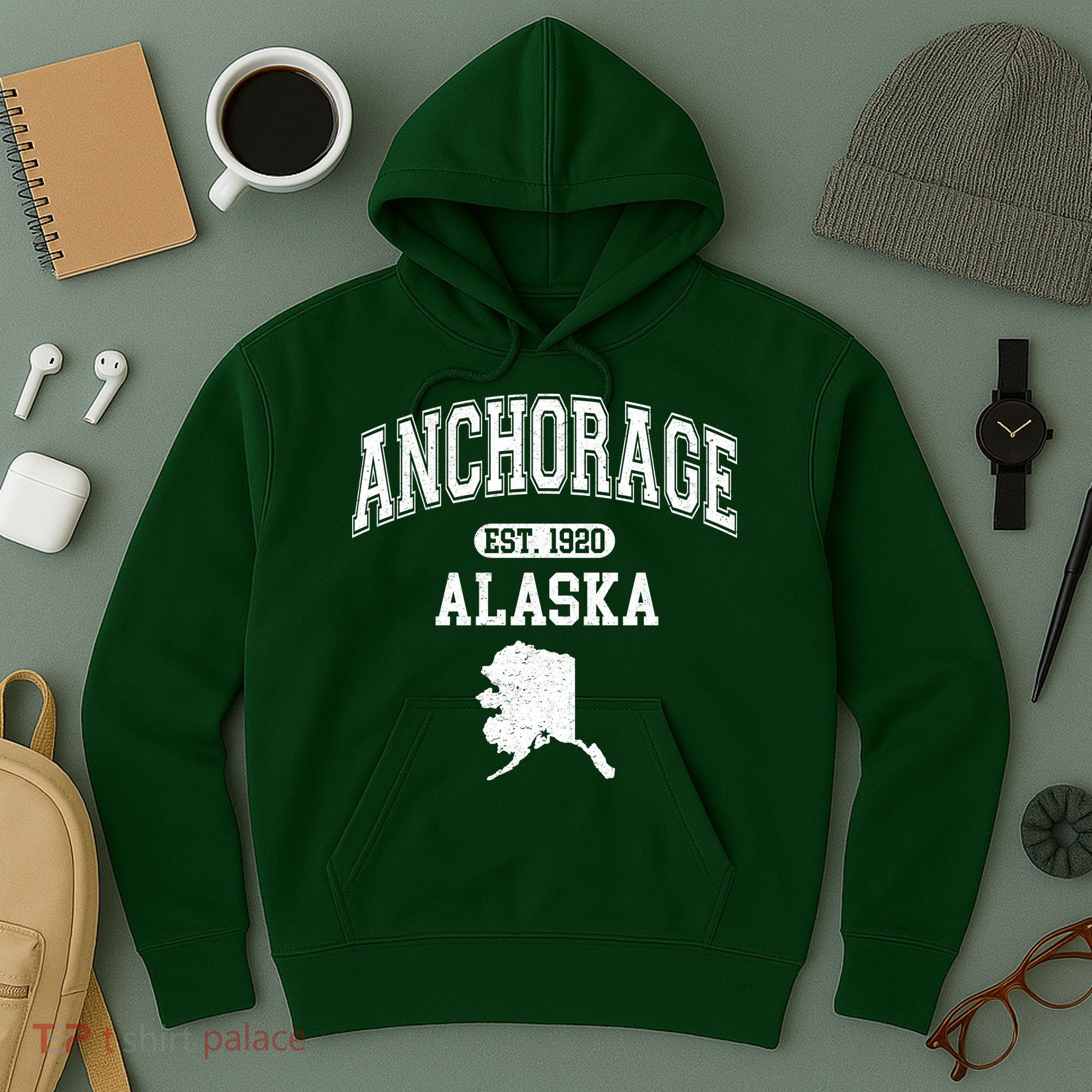 Anchorage Alaska Est. 1920 Varsity Hoodie