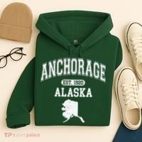 Anchorage Alaska Est. 1920 Varsity Hoodie thumb 4