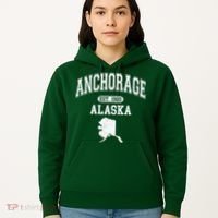 Anchorage Alaska Est. 1920 Varsity Hoodie thumb 5