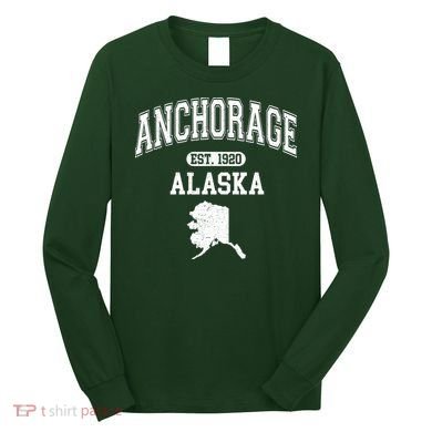 Anchorage Alaska Est. 1920 Varsity Long Sleeve Shirt