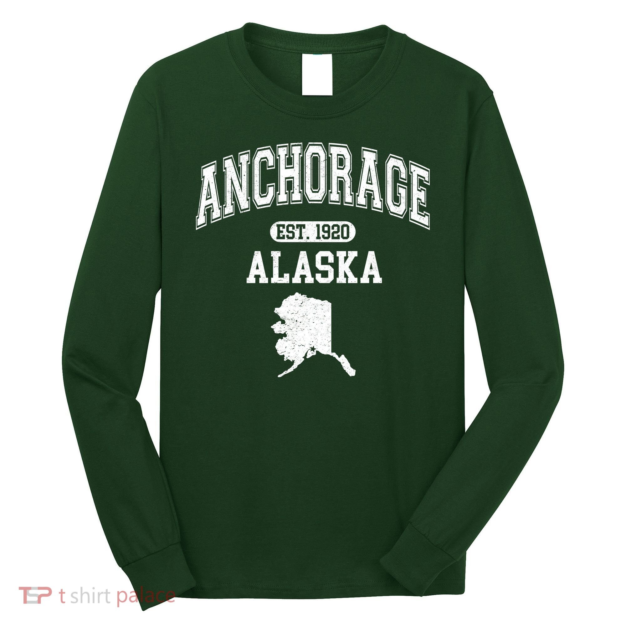 Anchorage Alaska Est. 1920 Varsity Long Sleeve Shirt