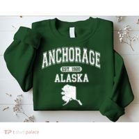 Anchorage Alaska Est. 1920 Varsity Sweatshirt thumb 2