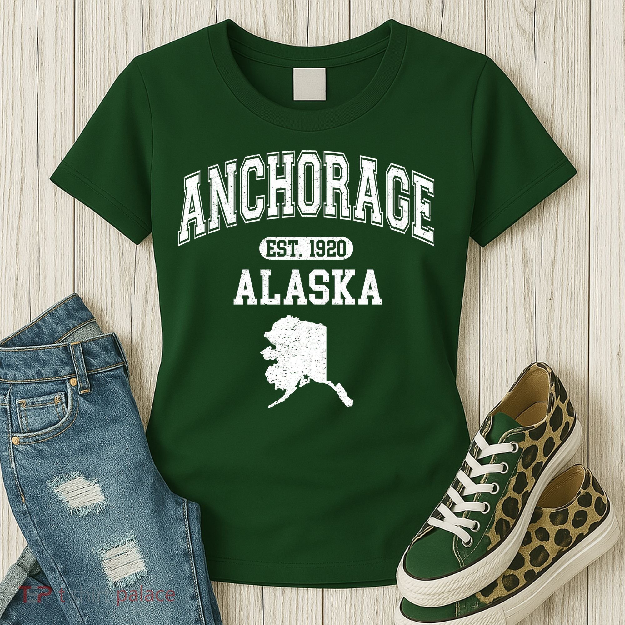 Anchorage Alaska Est. 1920 Varsity Women's T-Shirt