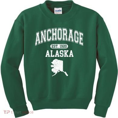 Anchorage Alaska Est. 1920 Varsity Kids Sweatshirt