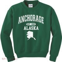 Anchorage Alaska Est. 1920 Varsity Kids Sweatshirt thumb 0