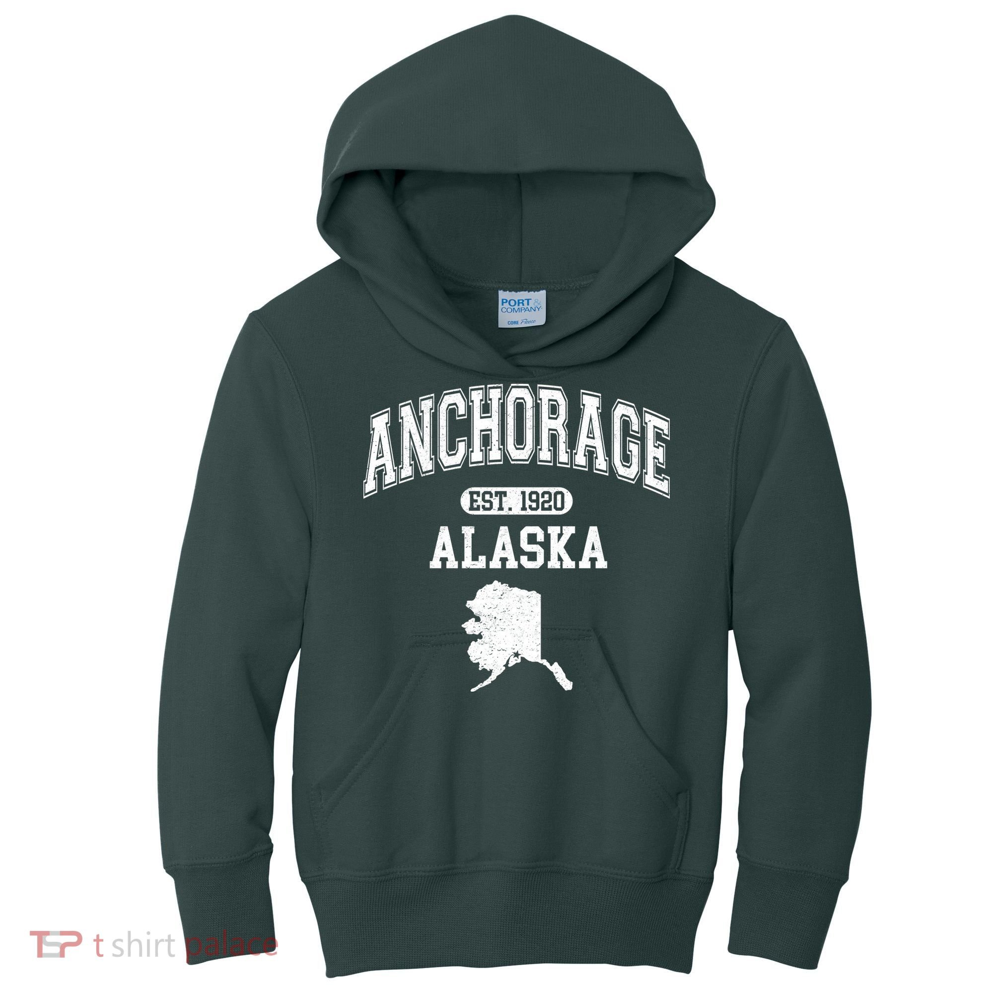 Anchorage Alaska Est. 1920 Varsity Kids Hoodie