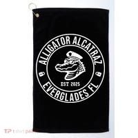 Alligator Alcatraz Everglades Florida Est 2025 Golf Towel thumb 0