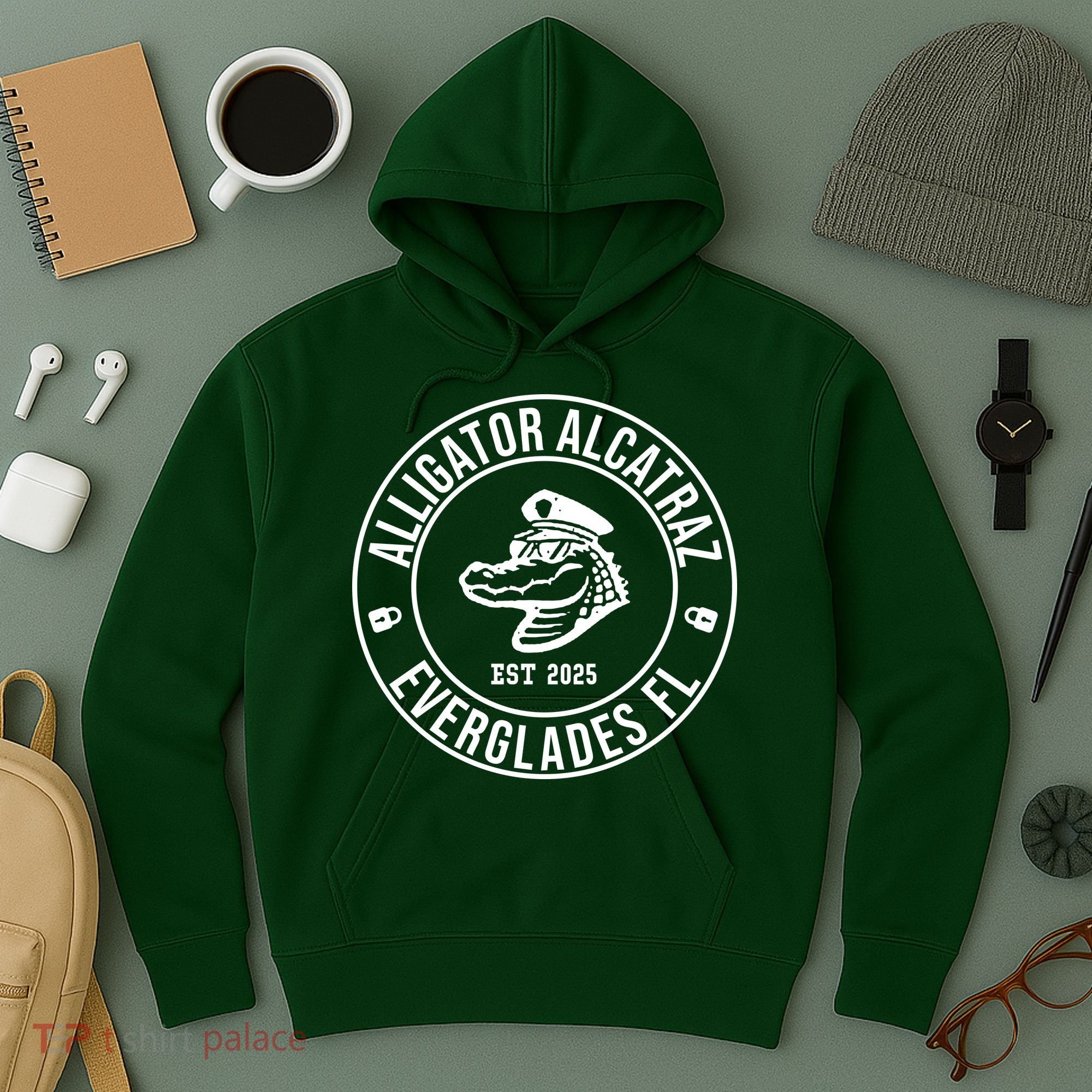 Alligator Alcatraz Everglades Florida Est 2025 Hoodie