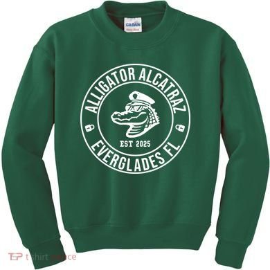 Alligator Alcatraz Everglades Florida Est 2025 Kids Sweatshirt