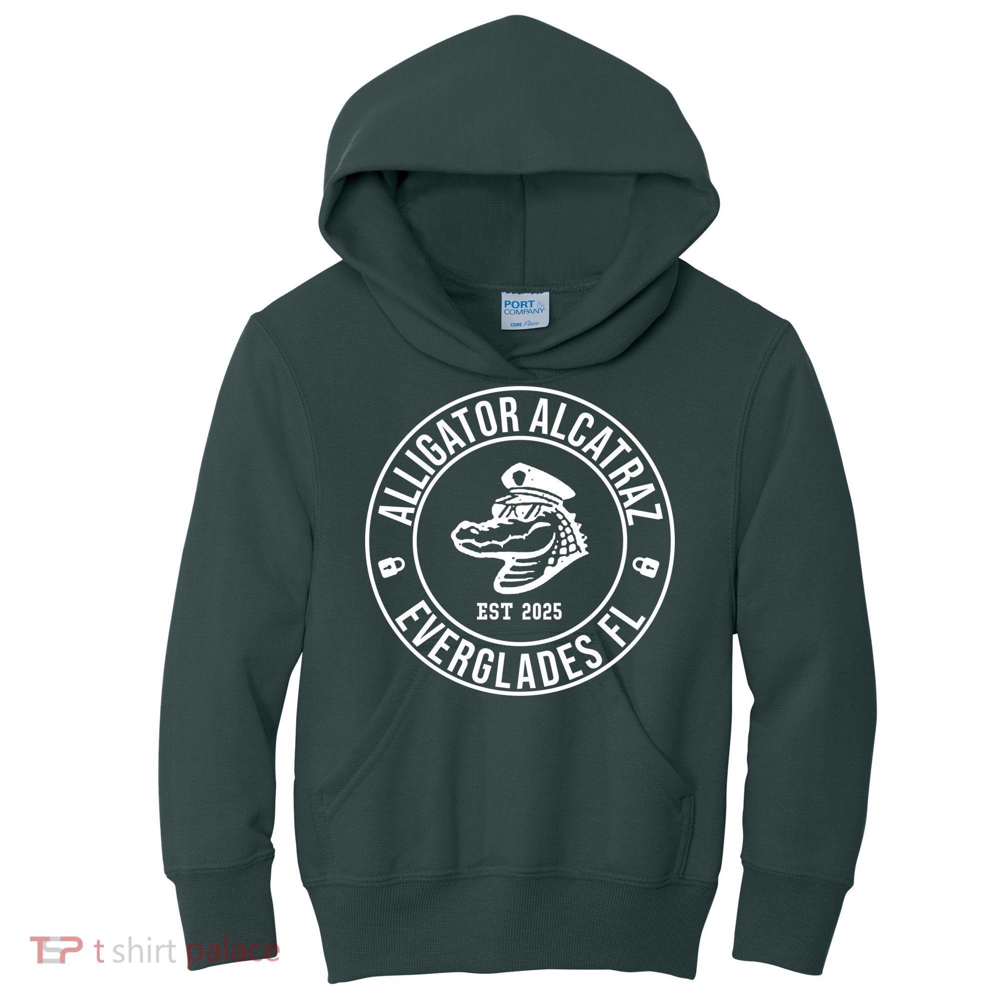 Alligator Alcatraz Everglades Florida Est 2025 Kids Hoodie