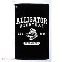 Alligator Alcatraz Everglades Est 2025 Golf Towel thumb 0