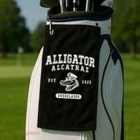 Alligator Alcatraz Everglades Est 2025 Golf Towel thumb 2