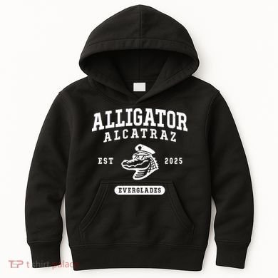 Alligator Alcatraz Everglades Est 2025 Kids Hoodie