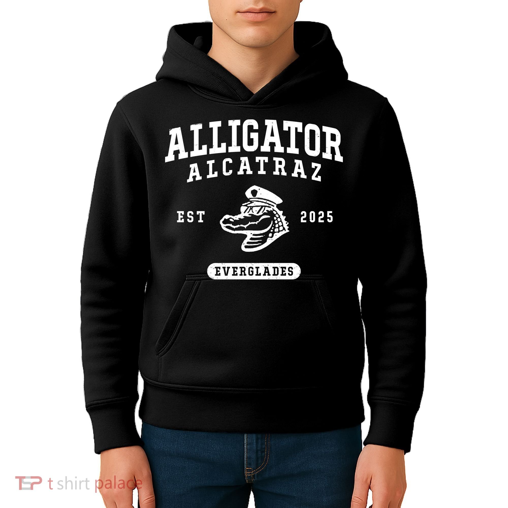 Alligator Alcatraz Everglades Est 2025 Kids Hoodie