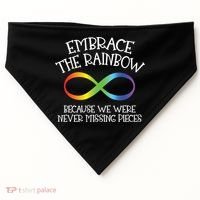 Autism Awareness Embrace The Rainbow Infinity Anti Puzzle Gift USA-Made Doggie Bandana thumb 0
