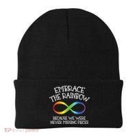 Autism Awareness Embrace The Rainbow Infinity Anti Puzzle Gift Beanie thumb 0