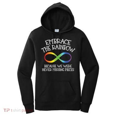 Autism Awareness Embrace The Rainbow Infinity Anti Puzzle Gift Women's Hoodie