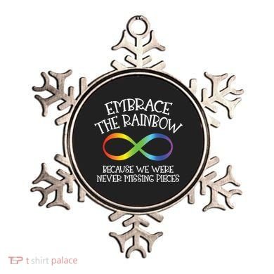 Autism Awareness Embrace The Rainbow Infinity Anti Puzzle Gift Ornament