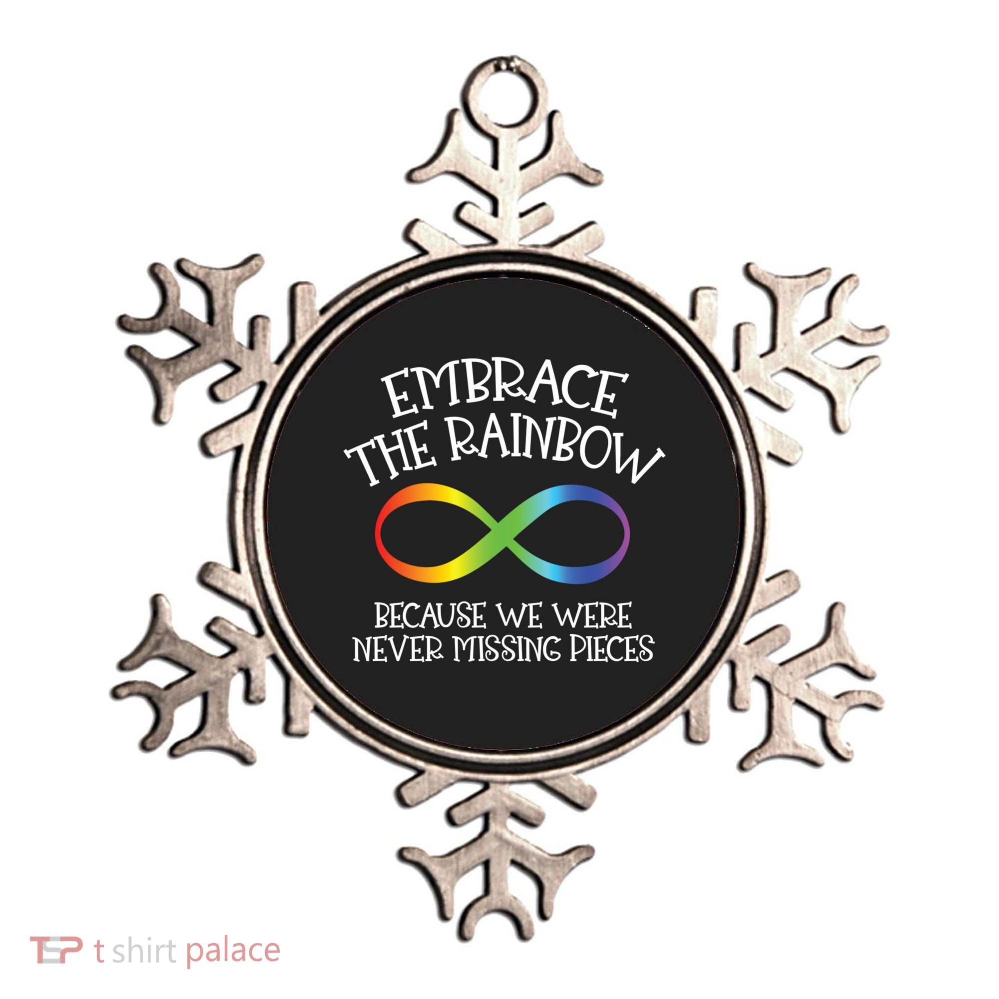 Autism Awareness Embrace The Rainbow Infinity Anti Puzzle Gift Ornament