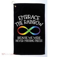 Autism Awareness Embrace The Rainbow Infinity Anti Puzzle Gift Golf Towel thumb 0