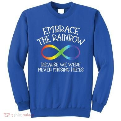 Autism Awareness Embrace The Rainbow Infinity Anti Puzzle Gift Sweatshirt