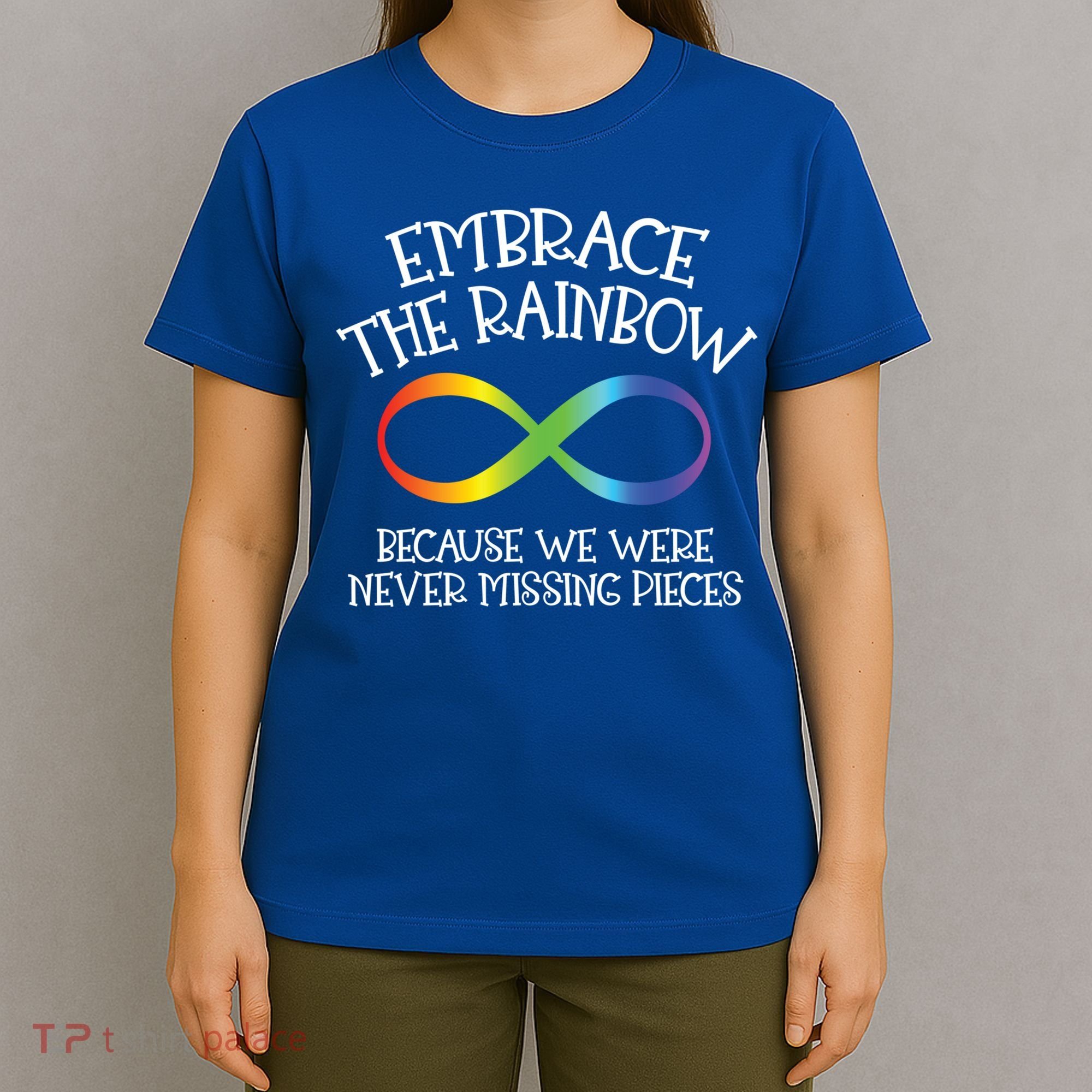 Autism Awareness Embrace The Rainbow Infinity Anti Puzzle Gift T-Shirt