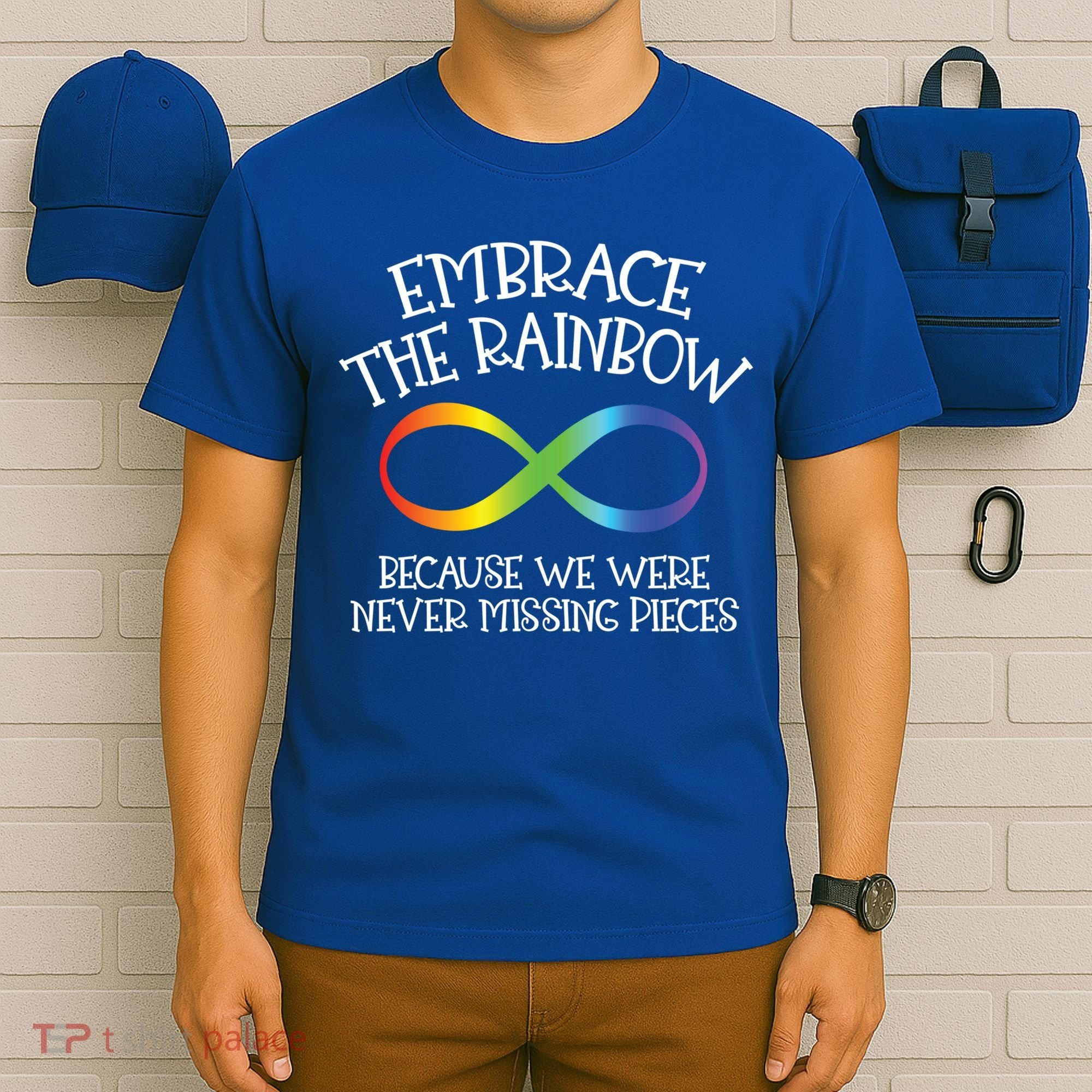Autism Awareness Embrace The Rainbow Infinity Anti Puzzle Gift T-Shirt
