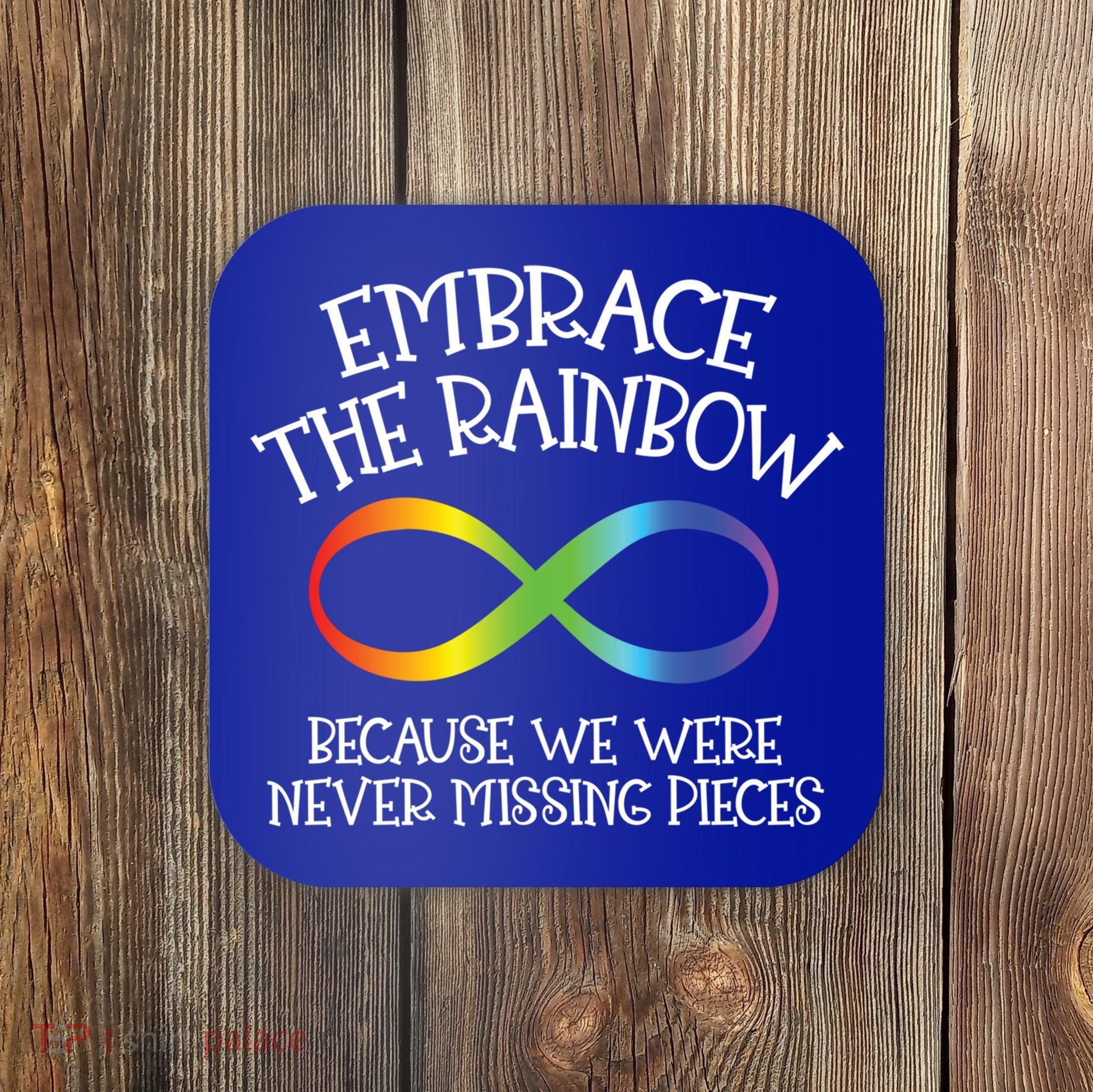 Autism Awareness Embrace The Rainbow Infinity Anti Puzzle Gift Coaster