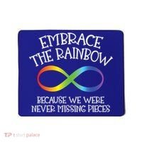 Autism Awareness Embrace The Rainbow Infinity Anti Puzzle Gift Mousepad thumb 0
