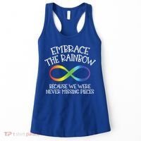 Autism Awareness Embrace The Rainbow Infinity Anti Puzzle Gift Women's Tank Top thumb 0