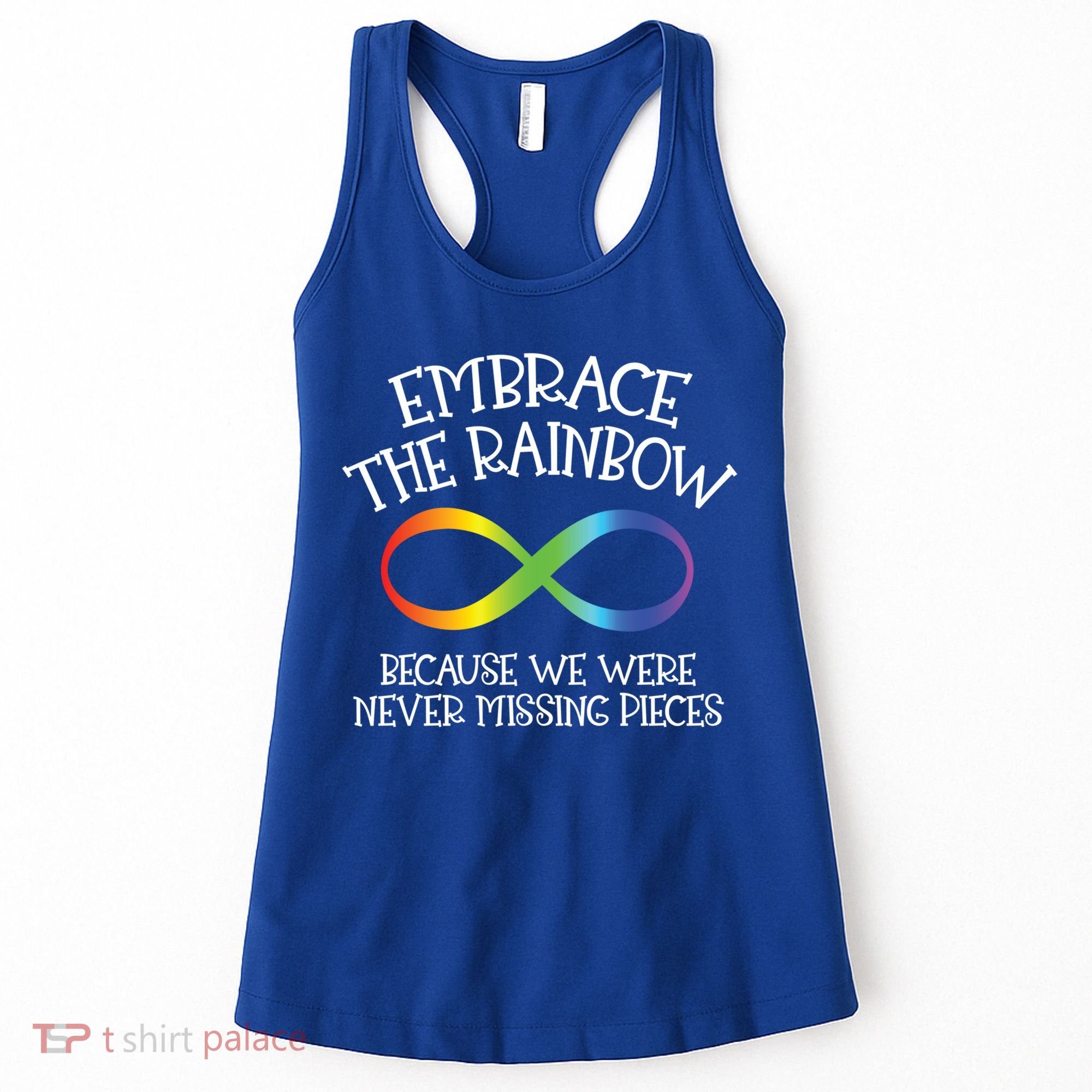 Autism Awareness Embrace The Rainbow Infinity Anti Puzzle Gift Women's Tank Top