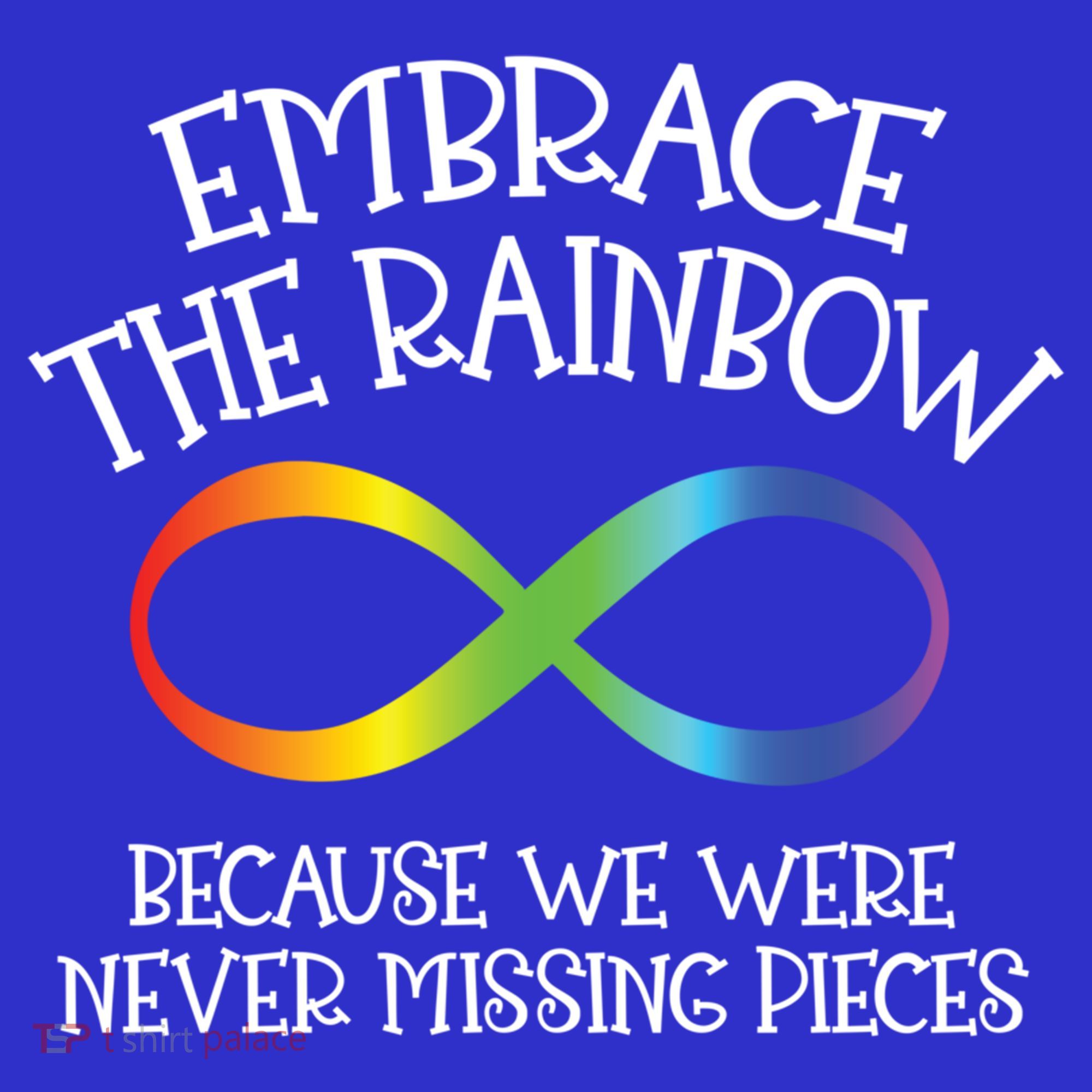 Autism Awareness Embrace The Rainbow Infinity Anti Puzzle Gift Baby Bodysuit