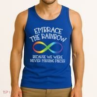 Autism Awareness Embrace The Rainbow Infinity Anti Puzzle Gift Tank Top thumb 3