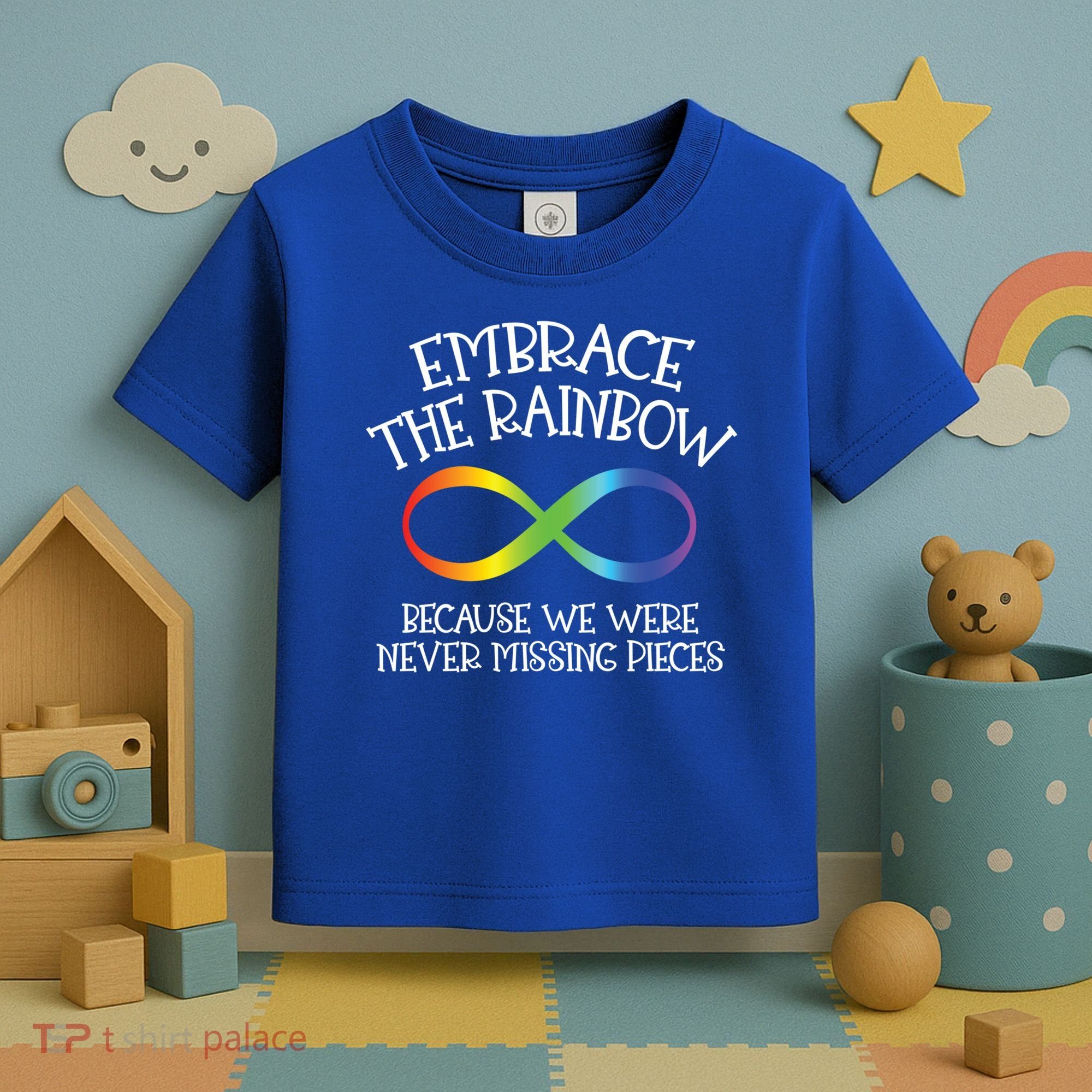 Autism Awareness Embrace The Rainbow Infinity Anti Puzzle Gift Toddler T-Shirt