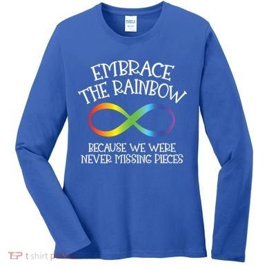 Autism Awareness Embrace The Rainbow Infinity Anti Puzzle Gift Women's Long Sleeve Shirt