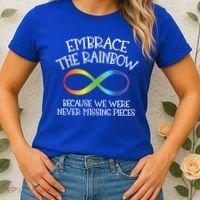 Autism Awareness Embrace The Rainbow Infinity Anti Puzzle Gift Women's T-Shirt thumb 2